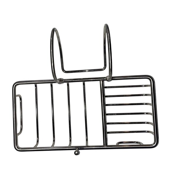 Stainless Steel Over-The-Sink Sponge & Soap Holder With Drainage Design C39 - Picture 2 of 5